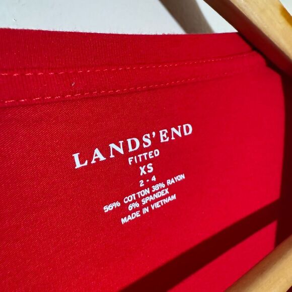 Set of 2 Lands’ End Fitted Scoop Neck L/S Tops Size XS EUC - Picture 7 of 7